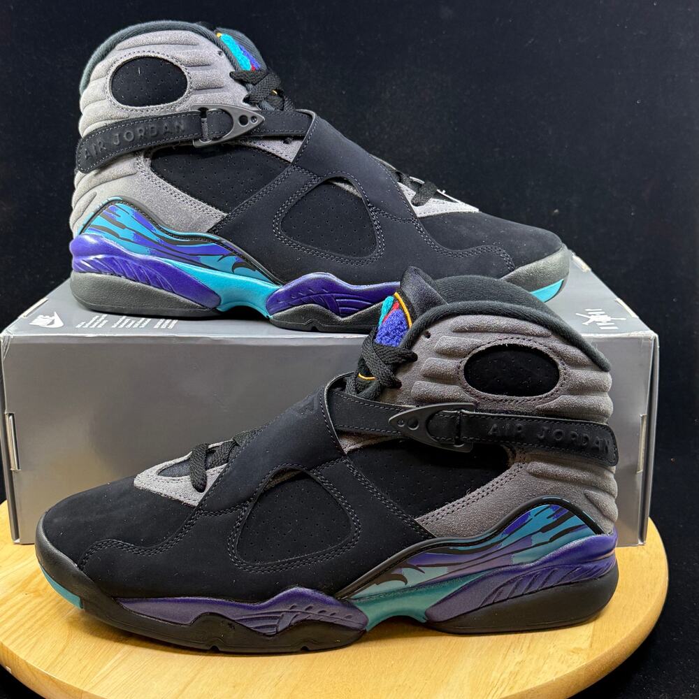 Nike Air Jordan 8 Retro Aqua 305381-006 Men's Lifestyle Sneakers Size 9.5 NEW